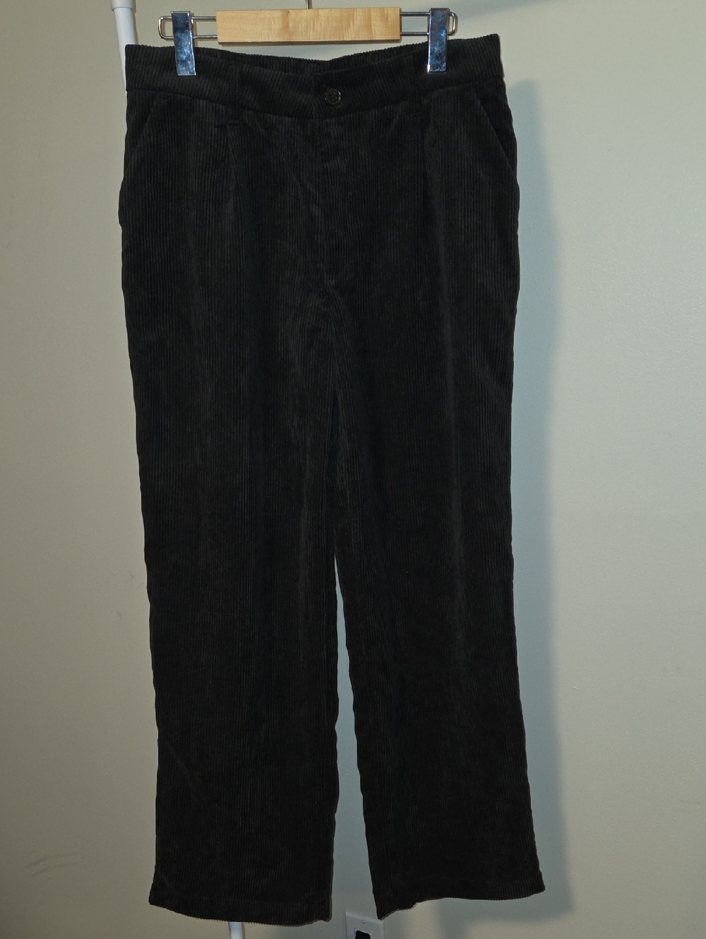 H&M Black Corduroy Wide-Leg Pants